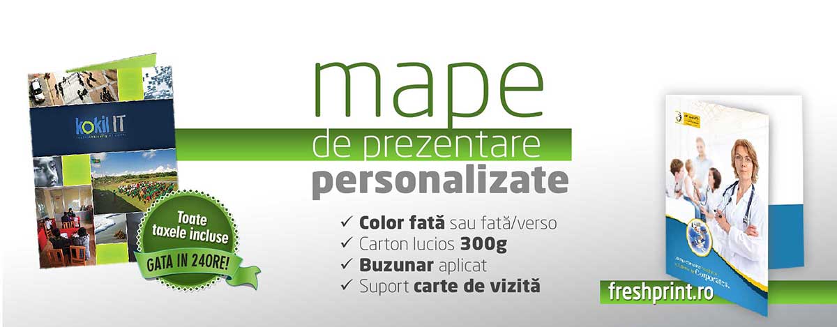 Mape ieftine de prezentare personalizate